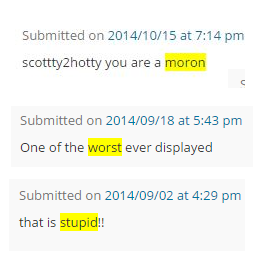 Comment Moderation Highlighter