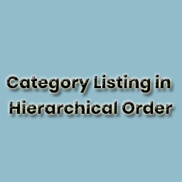 Category Listing Hierarchical Order