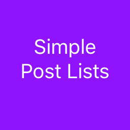 Simple Post Lists