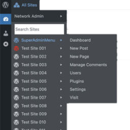 Super Admin All Sites Menu