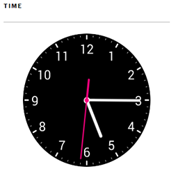 Analog Clock display Widget
