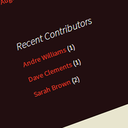 Recent Contributors Widget