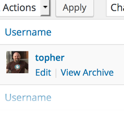 Author Admin View Archive Link