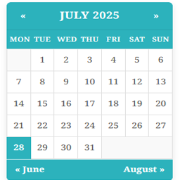 Ajax Archive Calendar