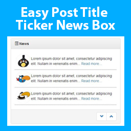 Easy Post Title Ticker News Box