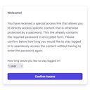 Password Protection with Shareable Links