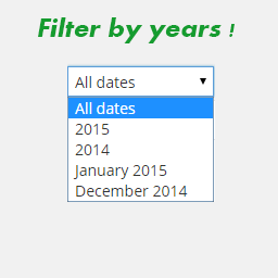 Admin filter posts by year