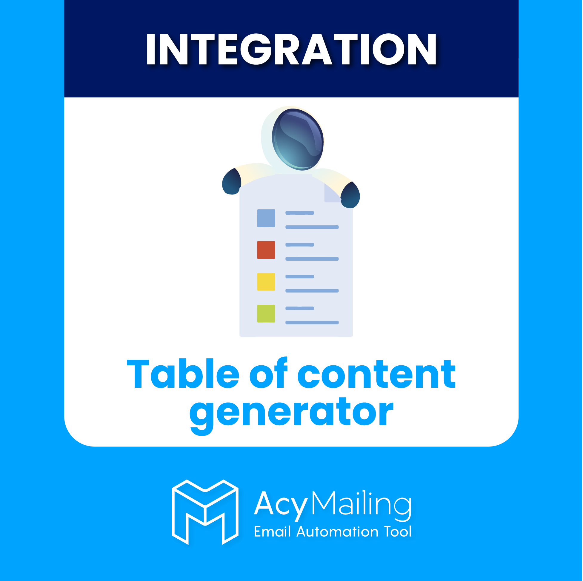 AcyMailing – table of contents generator